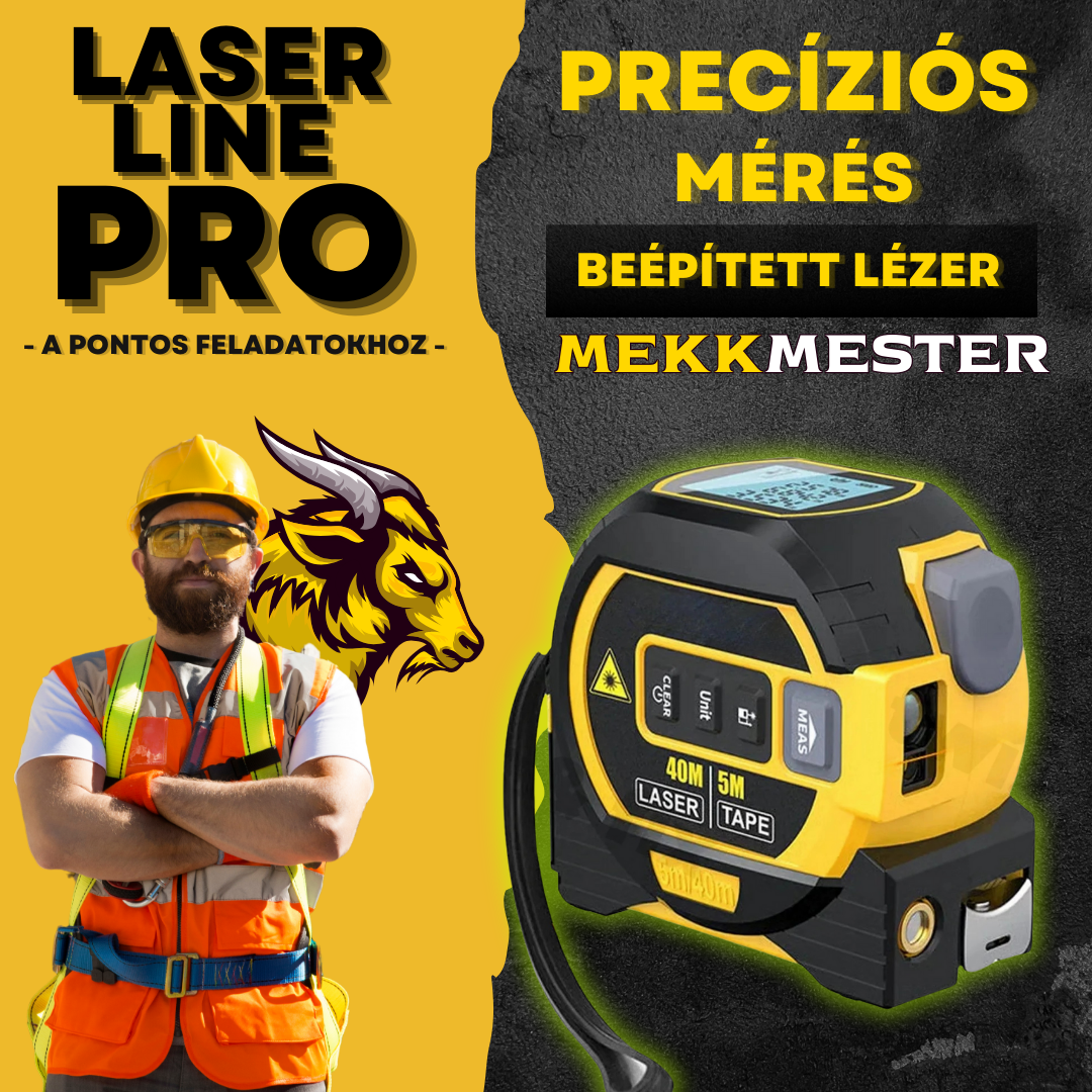 LASER LINE PRO - LÉZERES DIGITÁLIS MÉRŐSZALAG 40M